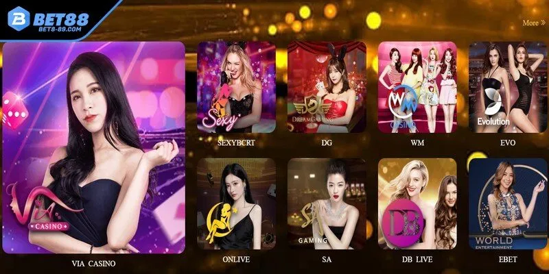 Sòng bạc trực tuyến BET88 với Dealer xinh đẹp